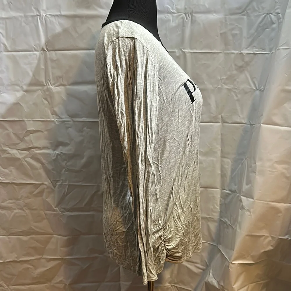 Grey and black Long Sleeve Preggers t-shirt size XL extra large maternity - Picture 6 of 6